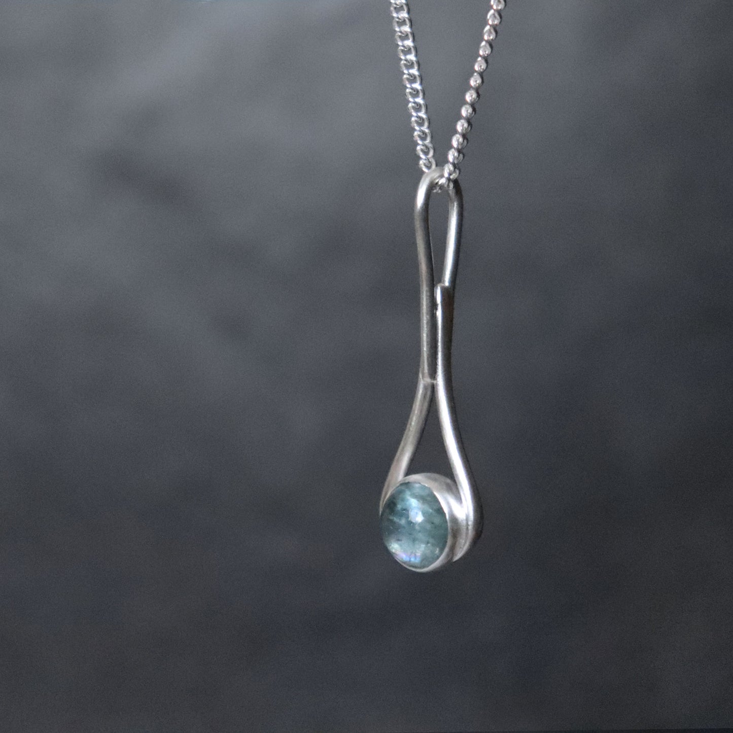 Aquamarine Teardrop Pendant