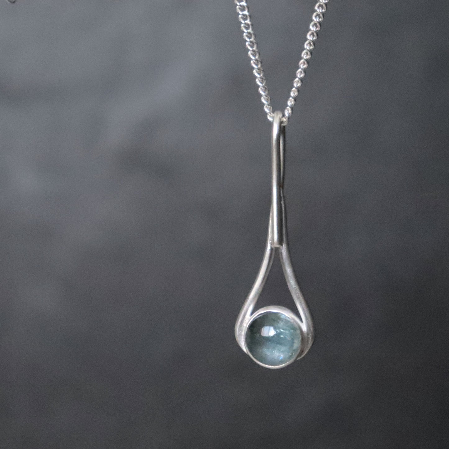 Aquamarine Teardrop Pendant