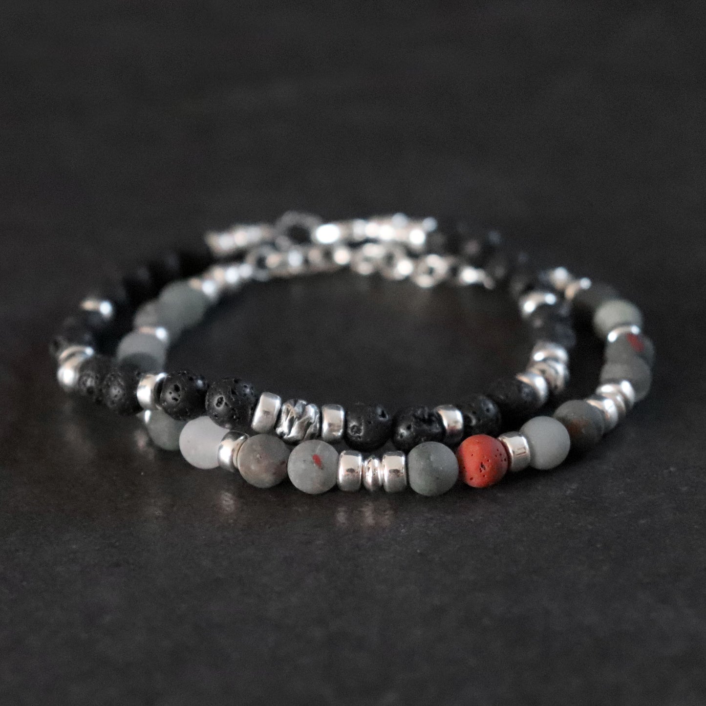 Unisex African Bloodstone Bracelet