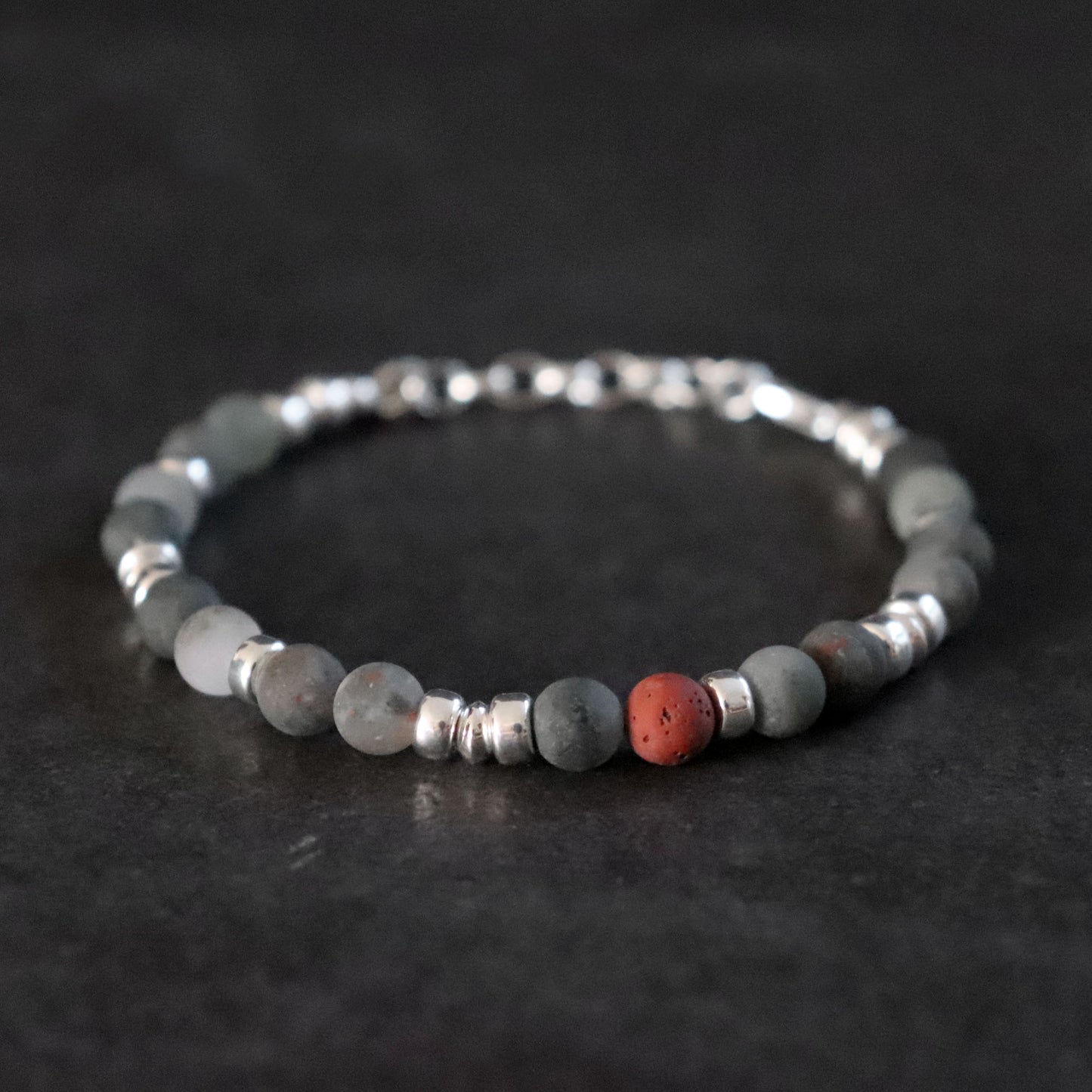 Unisex African Bloodstone Bracelet