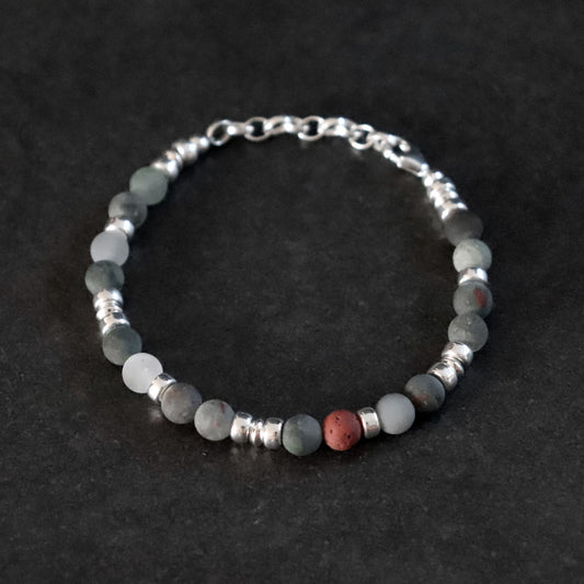 Unisex African Bloodstone Bracelet