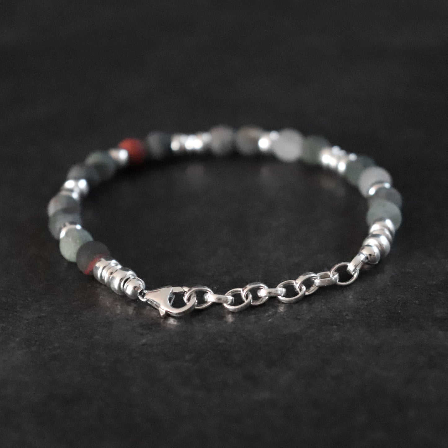 Unisex African Bloodstone Bracelet