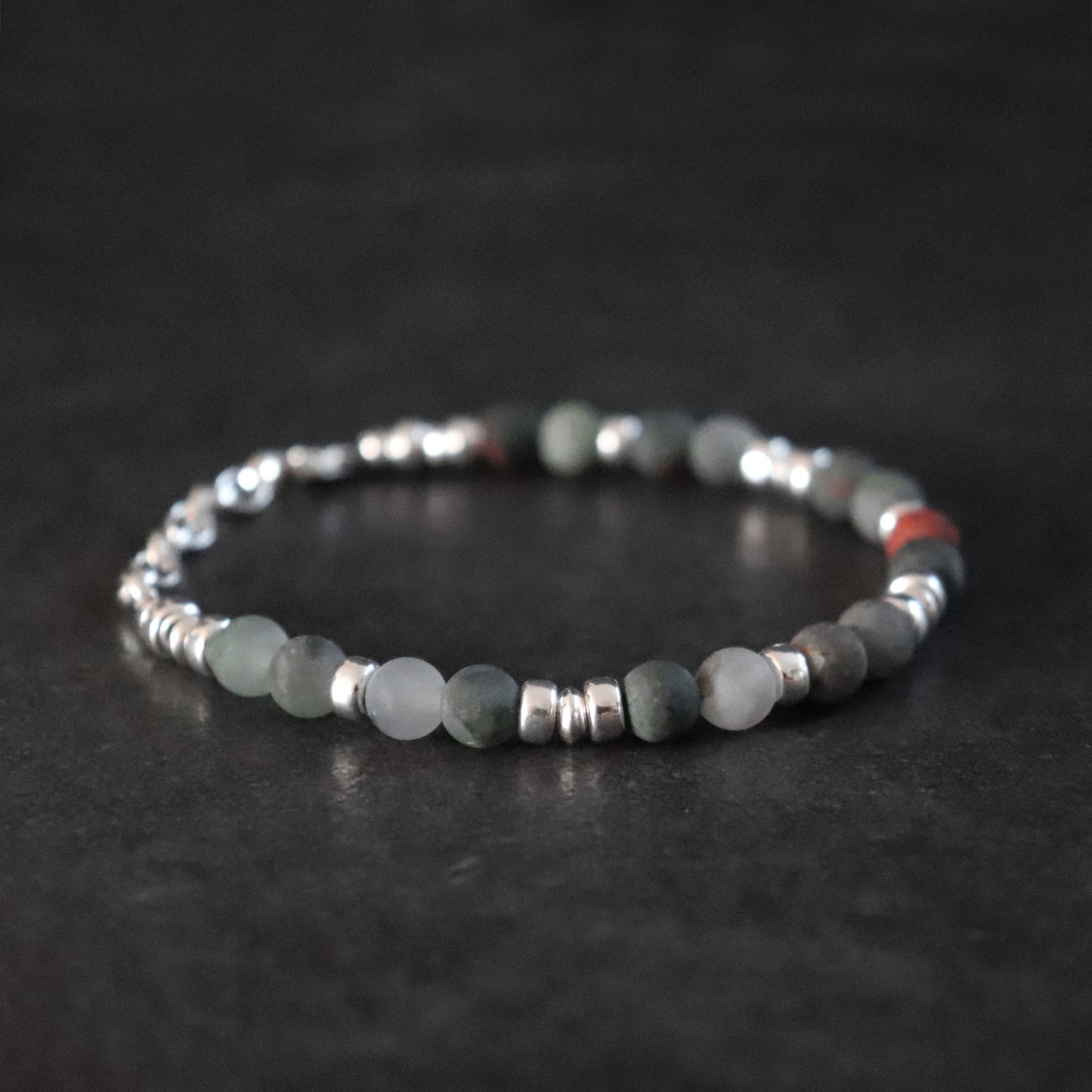 Unisex African Bloodstone Bracelet