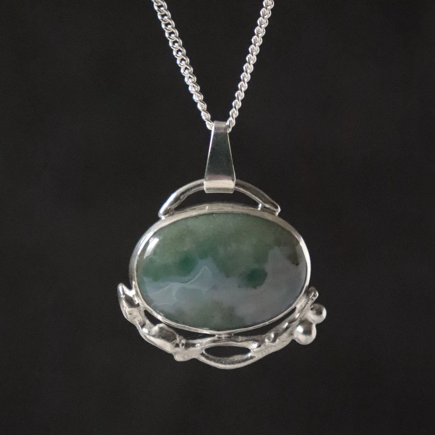 Moss Agate Pendant - One of a Kind