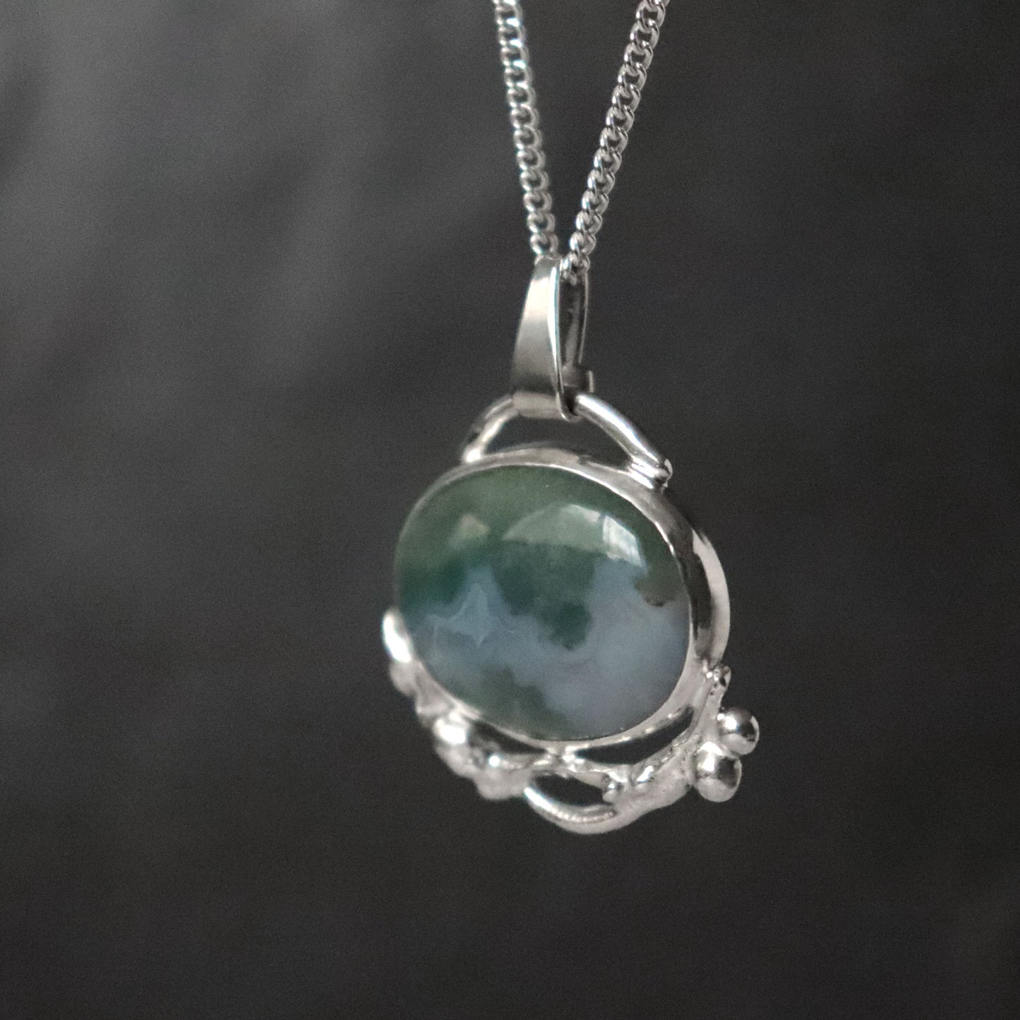 Moss Agate Pendant - One of a Kind