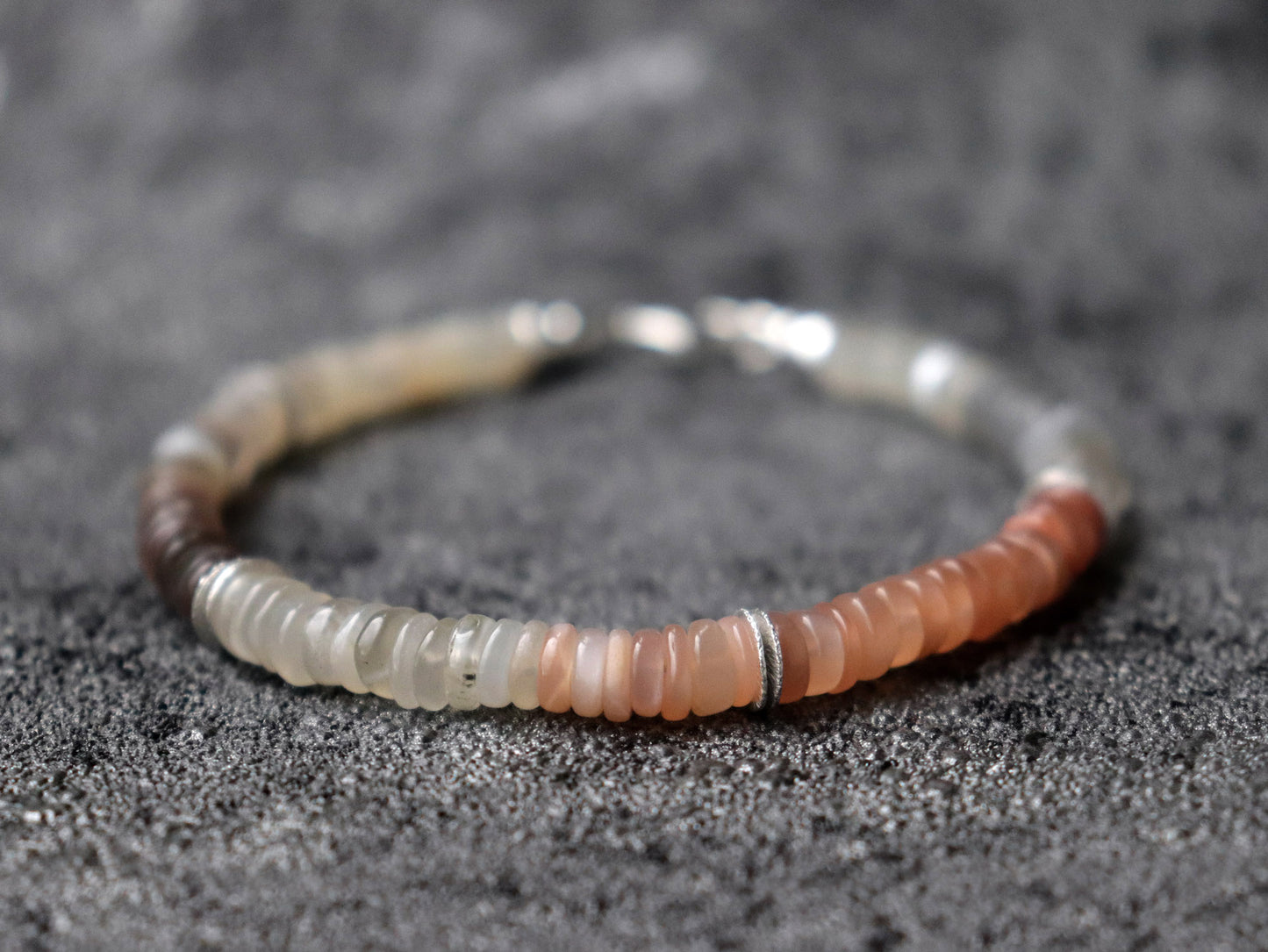 Multi Moonstone Unisex Bracelet
