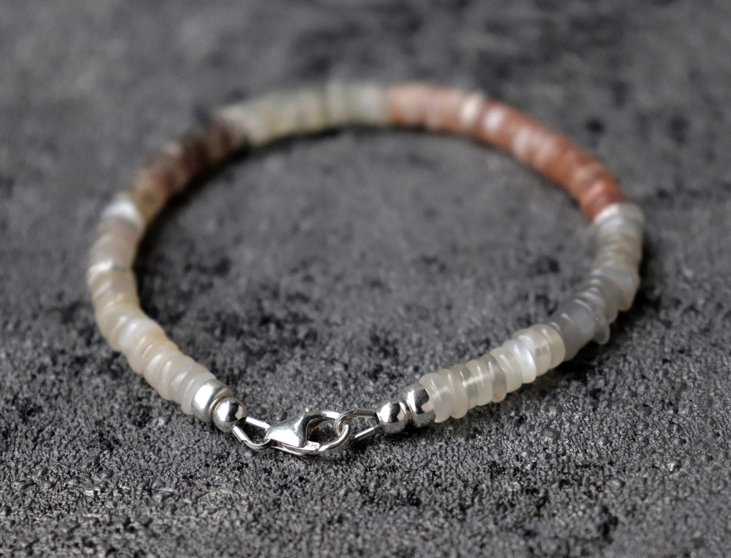 Multi Moonstone Unisex Bracelet