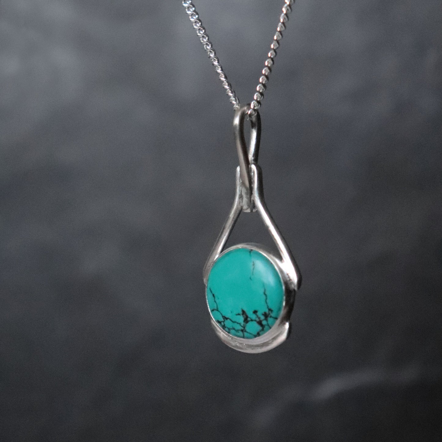 Modern Turquoise Pendant Necklace - December Birthstone
