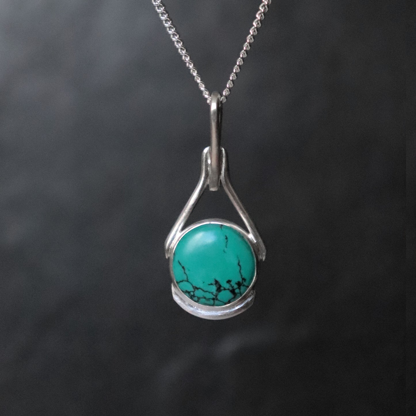 Modern Turquoise Pendant Necklace - December Birthstone