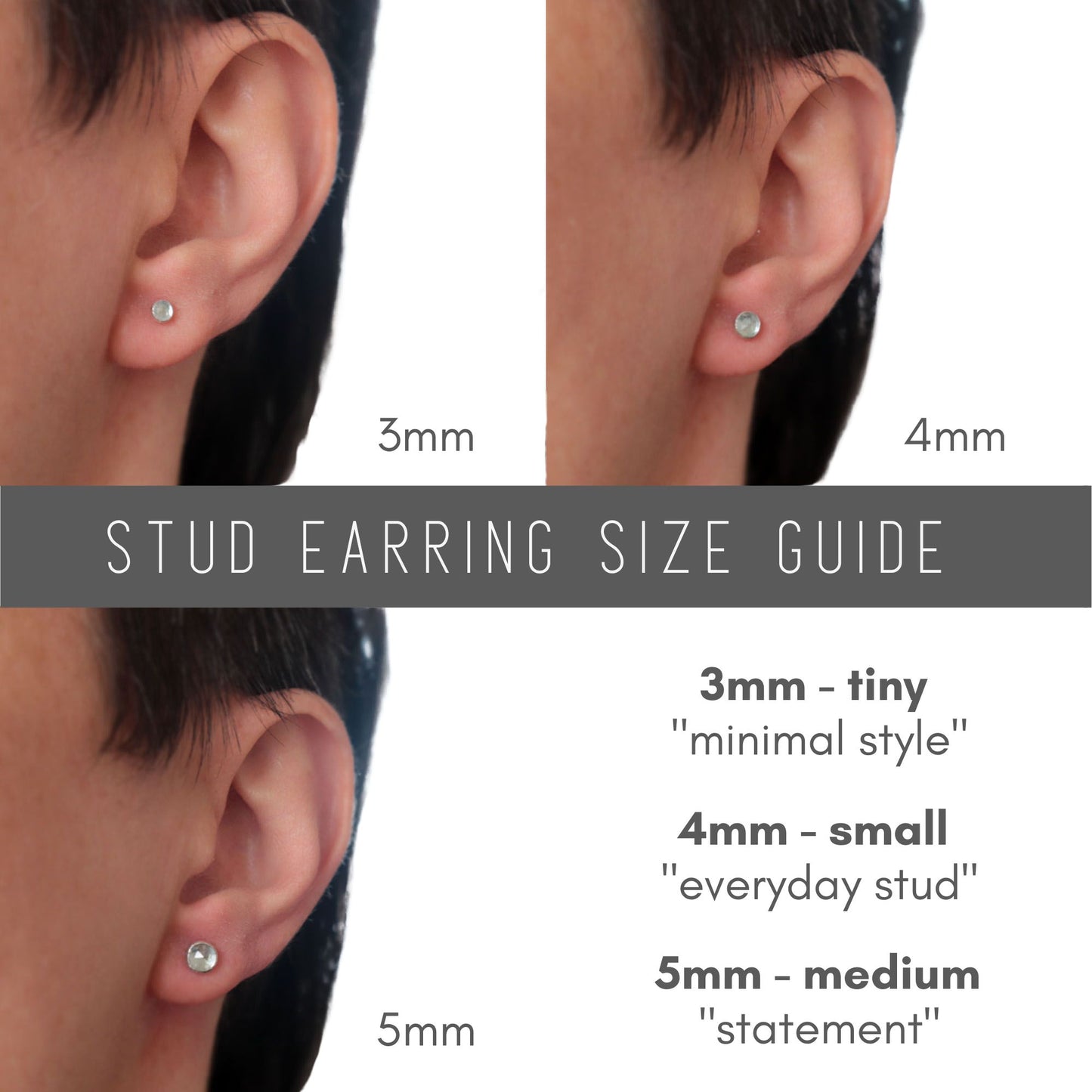 Rose Cut Citrine Stud Earrings