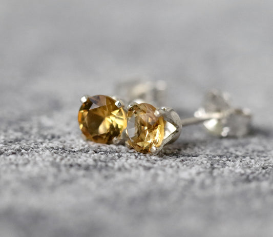 Citrine Stud Earrings