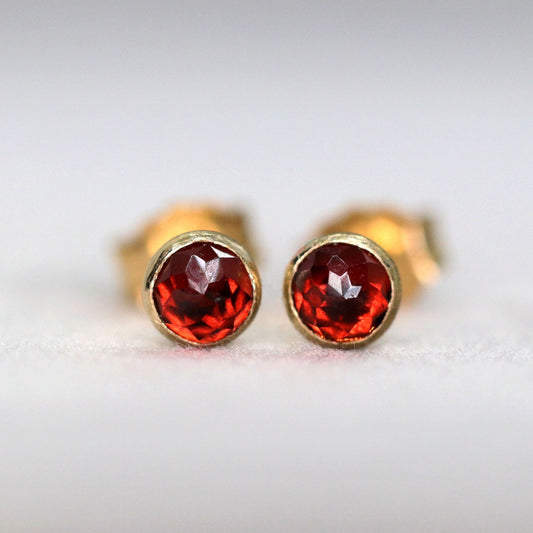 Almandine Garnet Stud Earrings