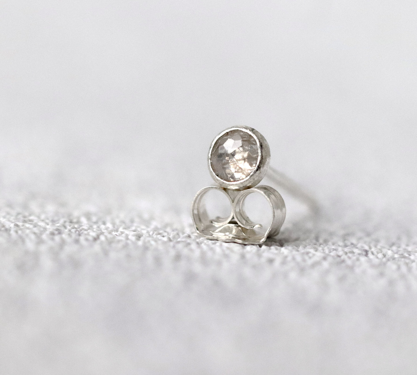 Grey Diamond Stud Earrings