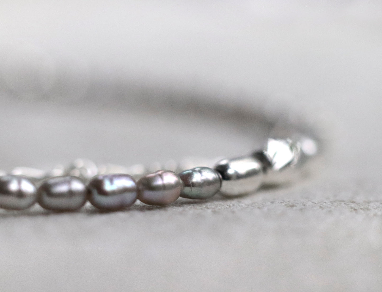 Grey Freshwater Pearl Bracelet
