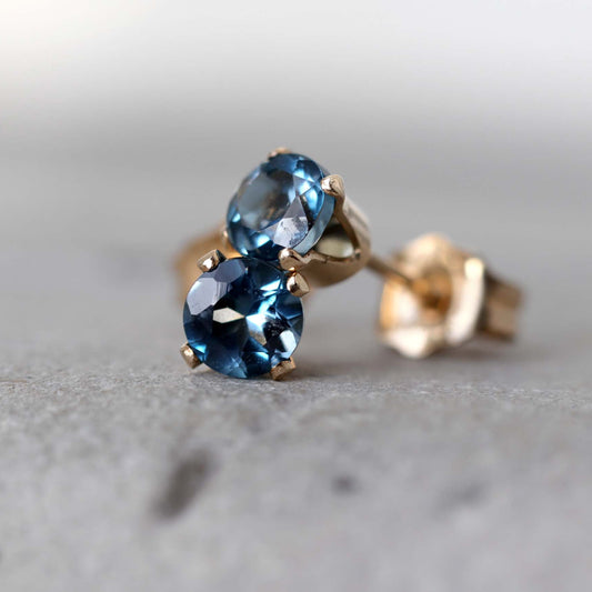 London Blue Topaz Stud Earrings