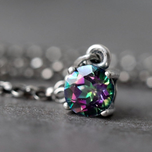 Mystic Fire Topaz Pendant Necklace