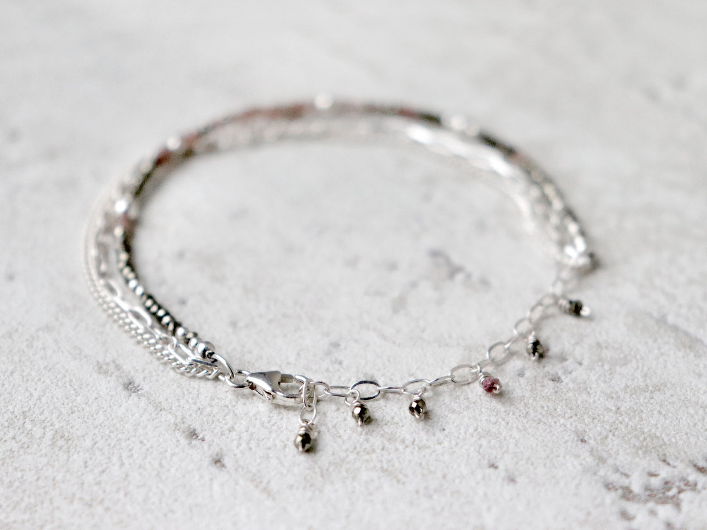 Raw Pink Diamond Bracelet