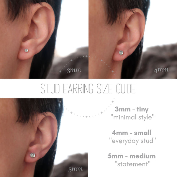 Rose Cut Garnet Stud Earrings