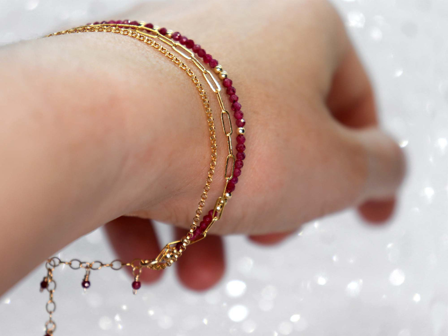 Boho inspired, handmade sterling silver or gold clasp bracelets with genuine gemstones.