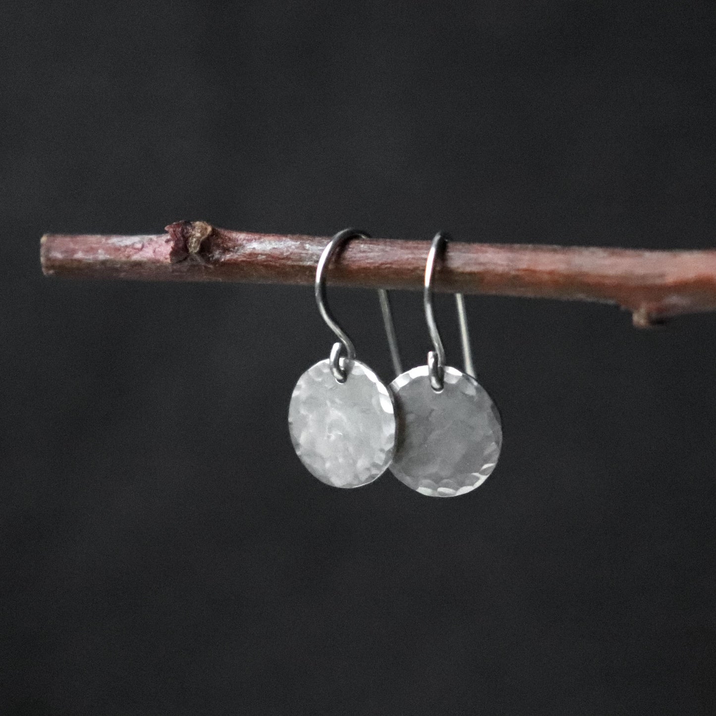 Small Hammered Gold Disc / Coin Earrings