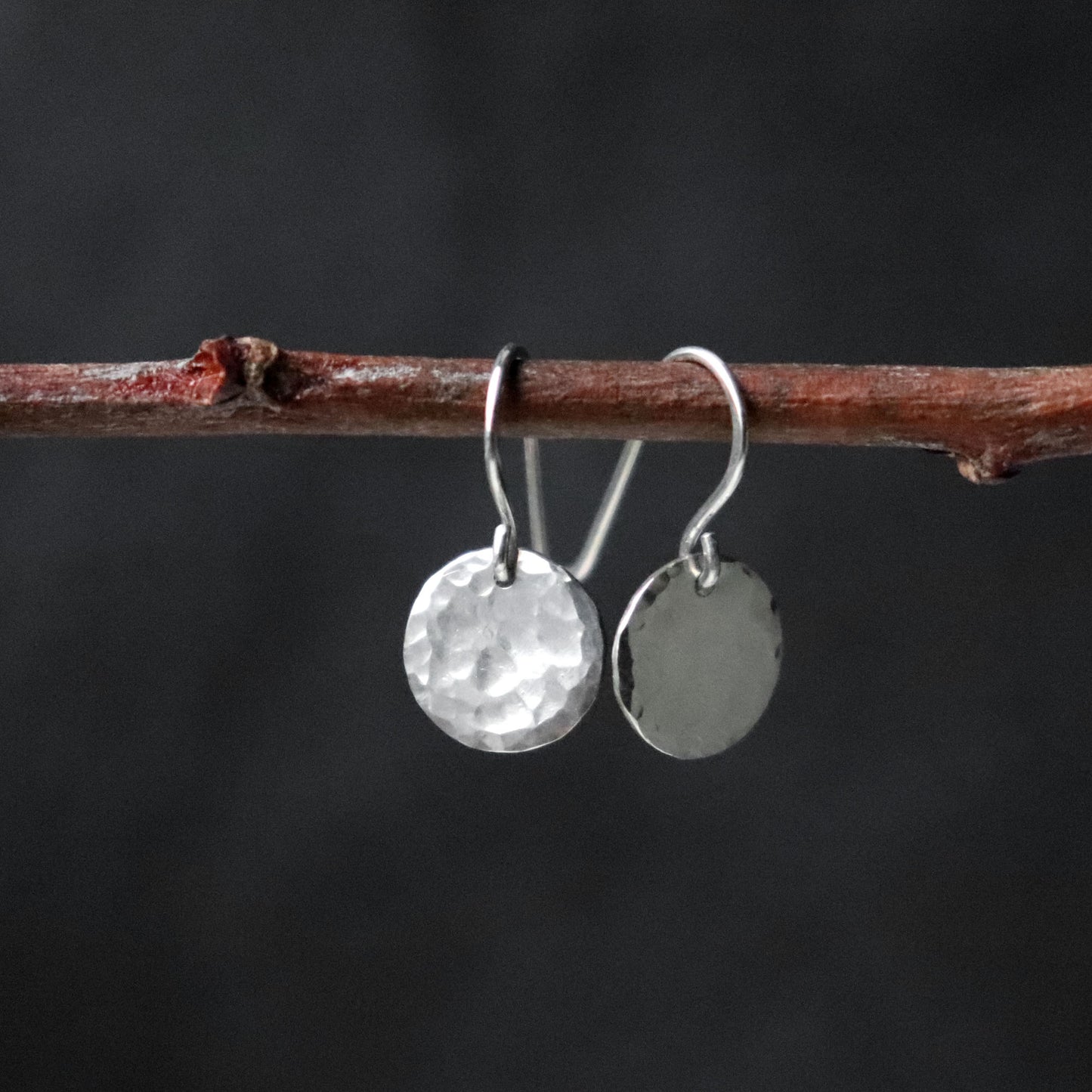 Small Hammered Gold Disc / Coin Earrings