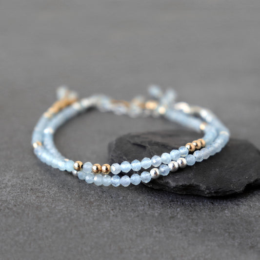 Aquamarine Stacking Bracelet