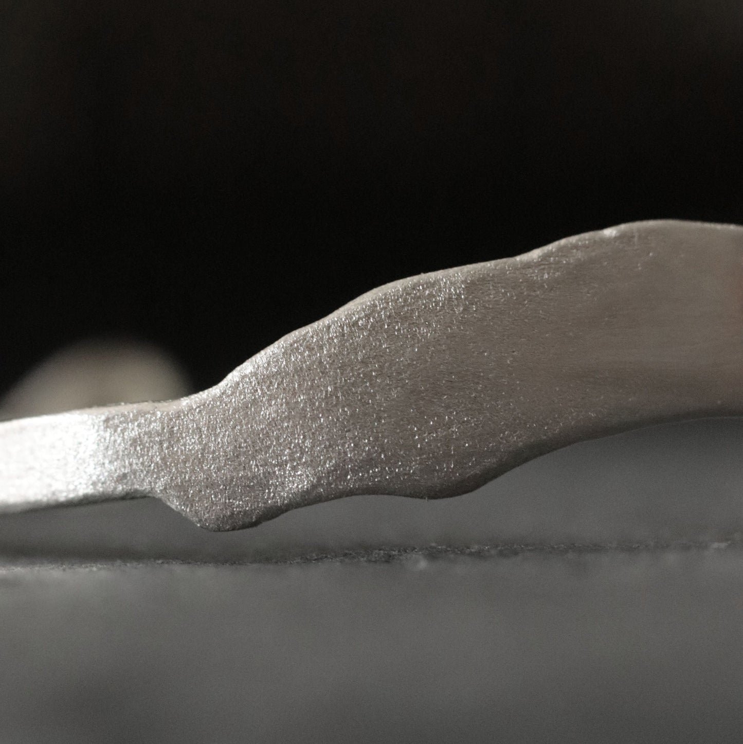 Molten Silver Cuff with Blue Sapphires