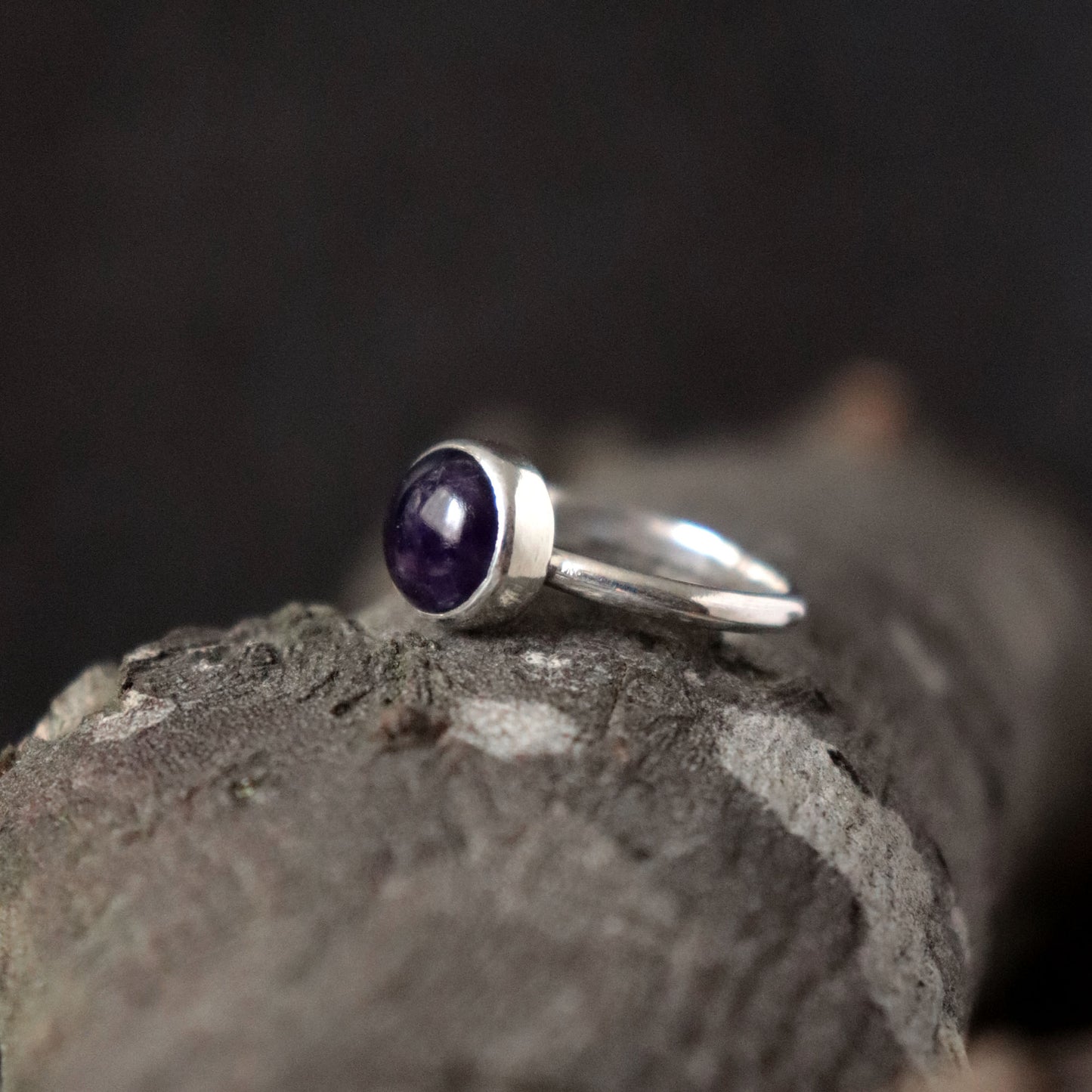 African Amethyst ring, UK P / US 7.5