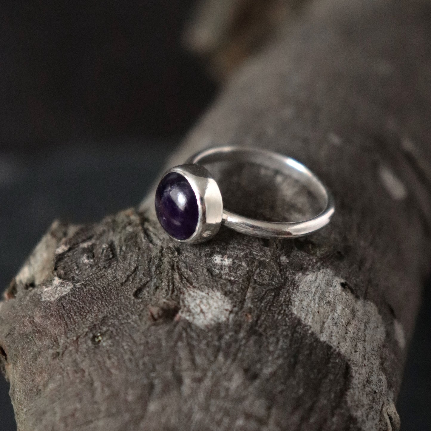 African Amethyst ring, UK P / US 7.5