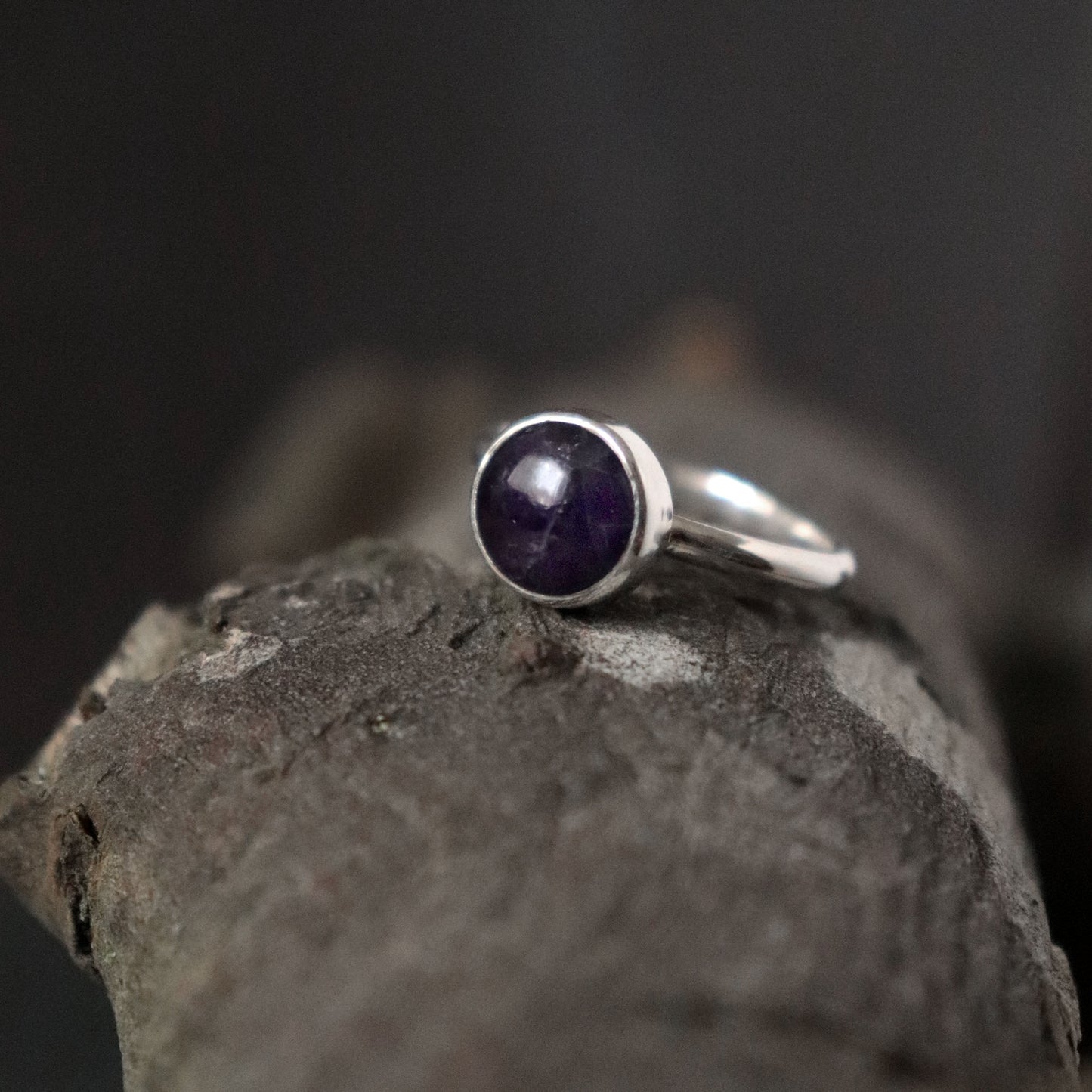 African Amethyst ring, UK P / US 7.5