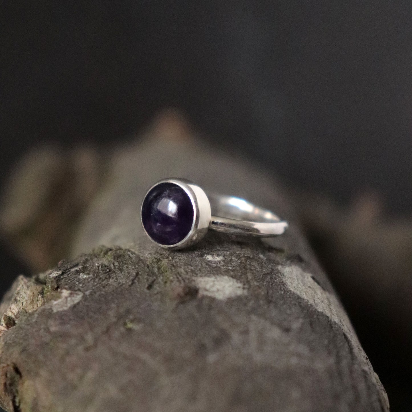 African Amethyst ring, UK P / US 7.5