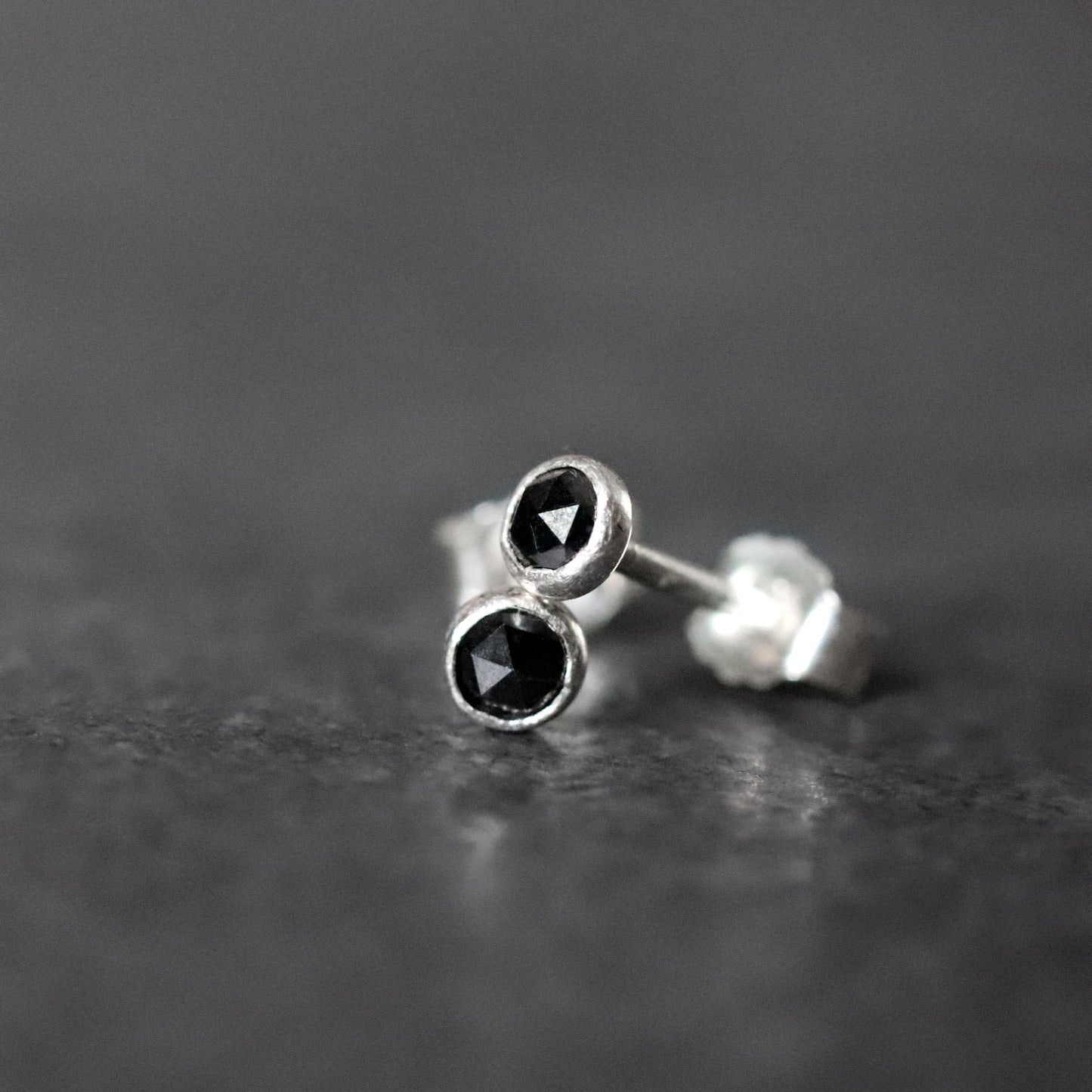 Black Diamond Stud Earrings