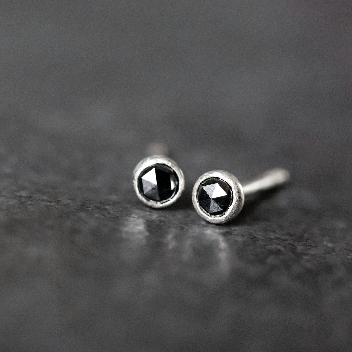 Black Diamond Stud Earrings