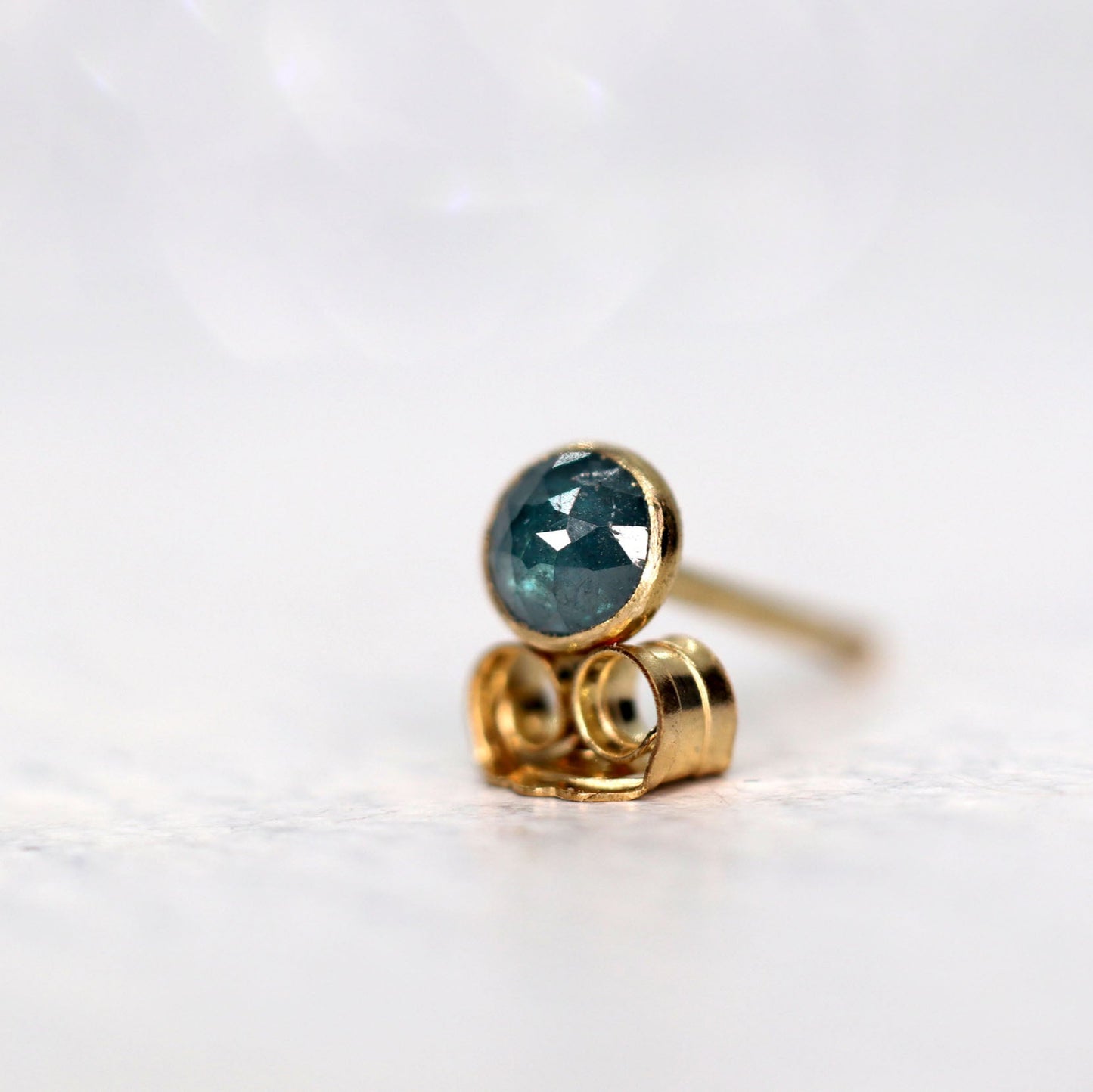 Blue Diamond Stud Earrings