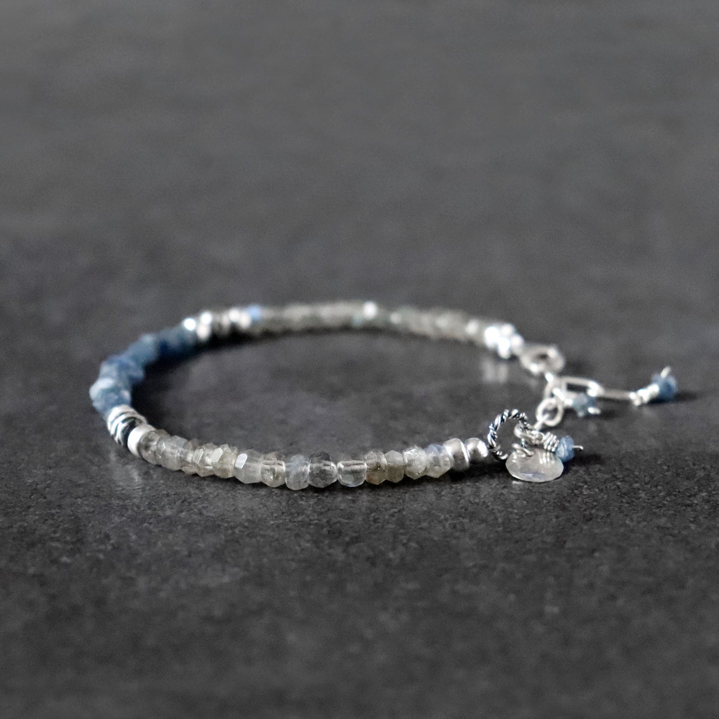 Blue Sapphire and Labradorite Bracelet