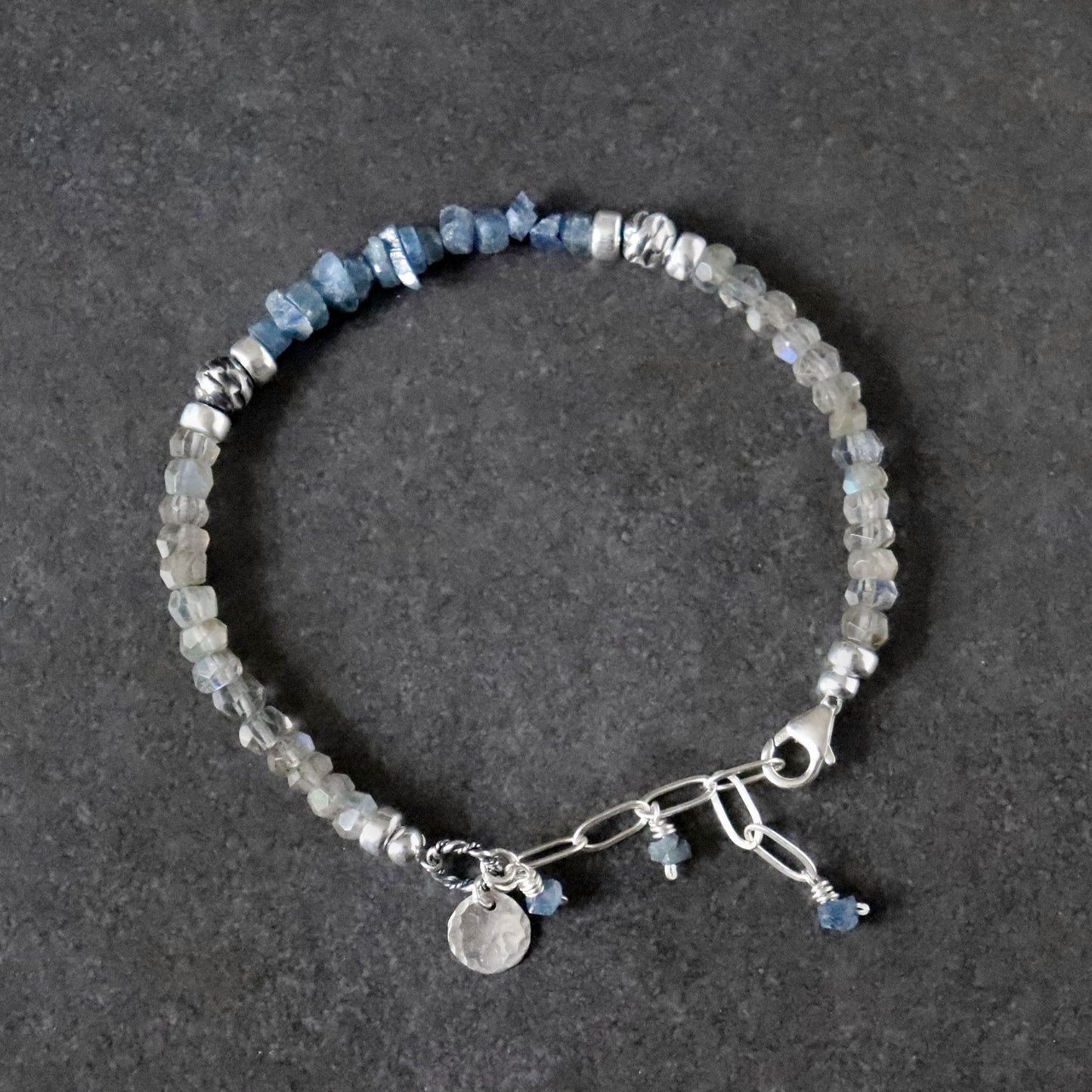 Blue Sapphire and Labradorite Bracelet