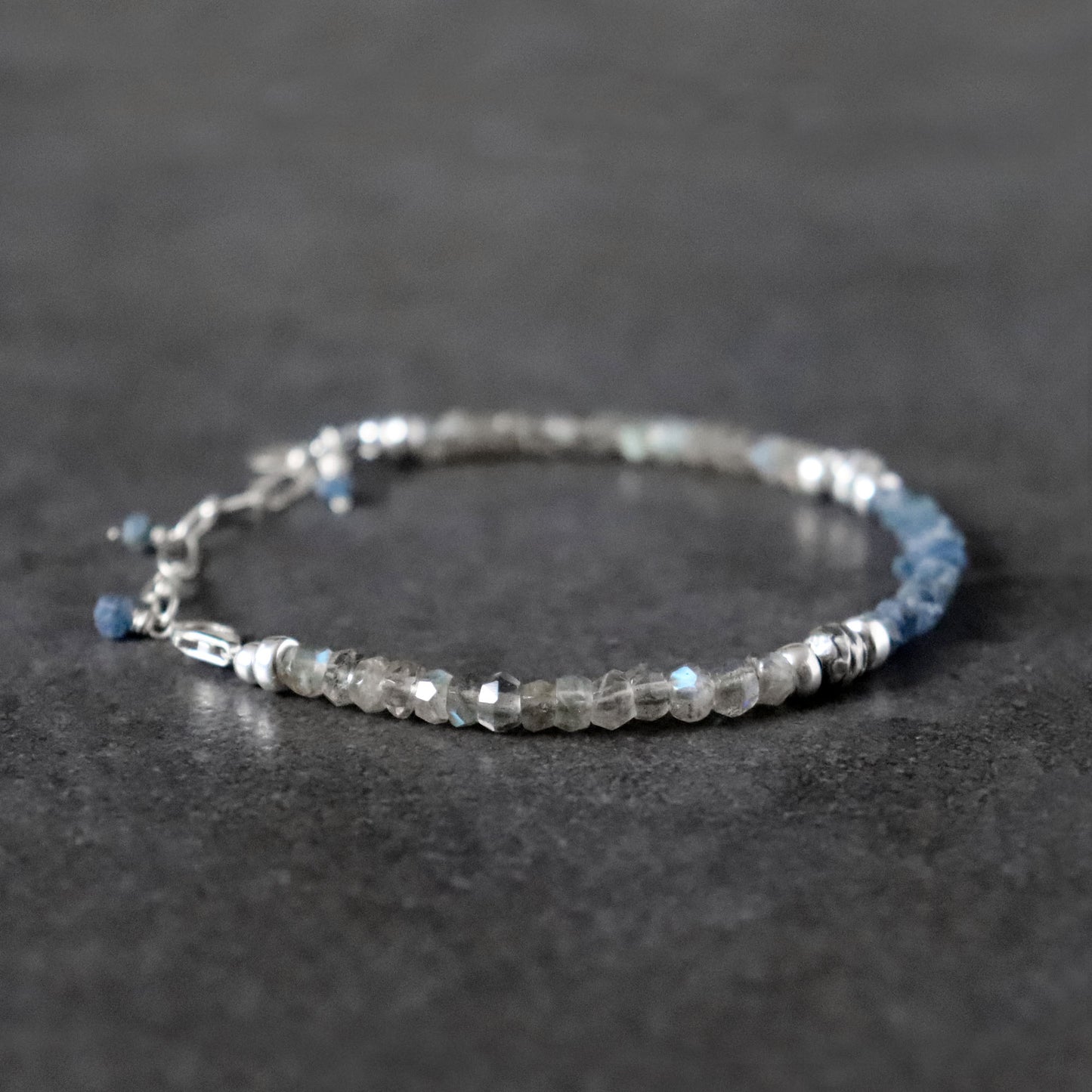 Blue Sapphire and Labradorite Bracelet