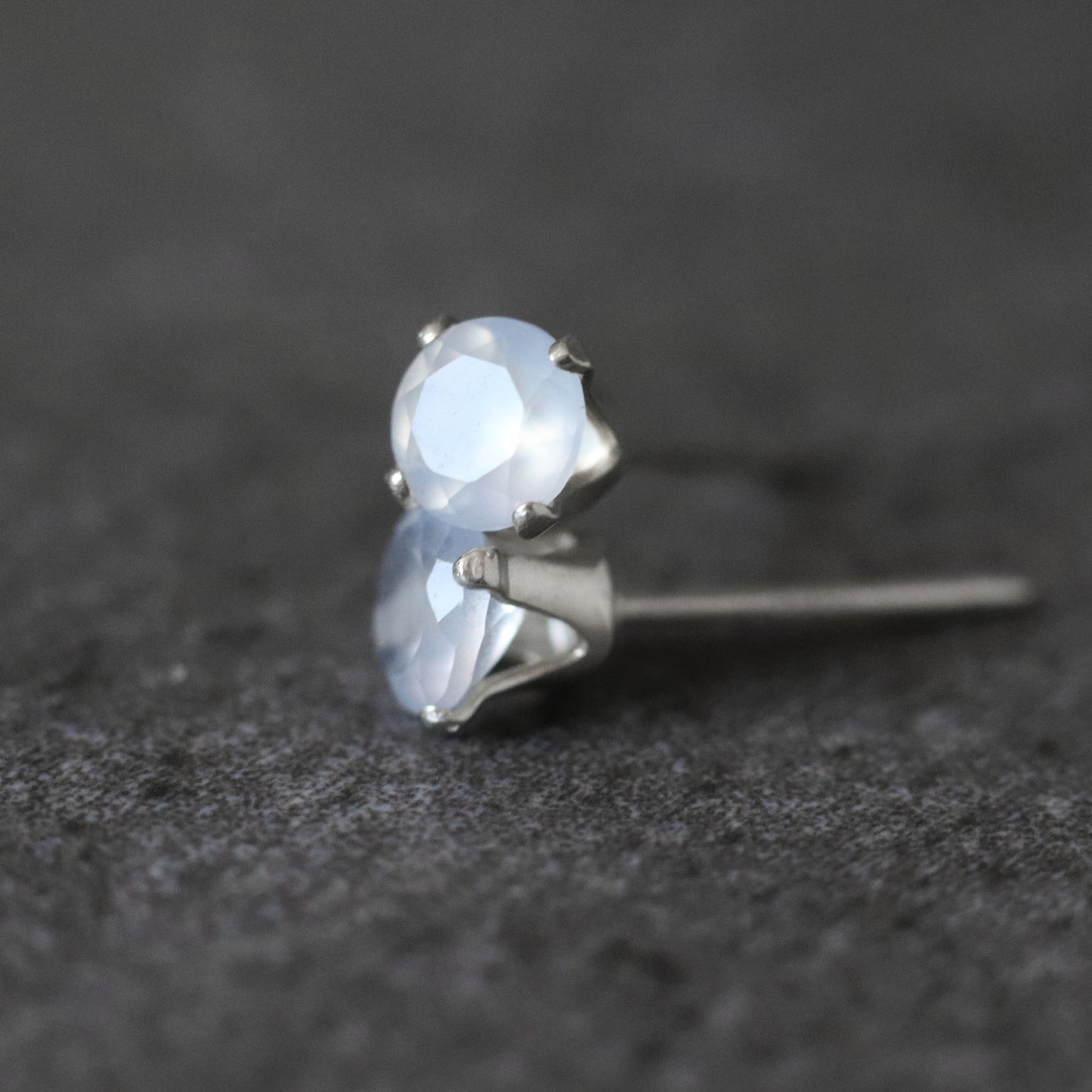 Chalcedony Stud Earrings