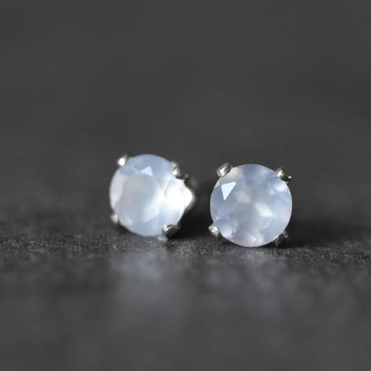 Chalcedony Stud Earrings