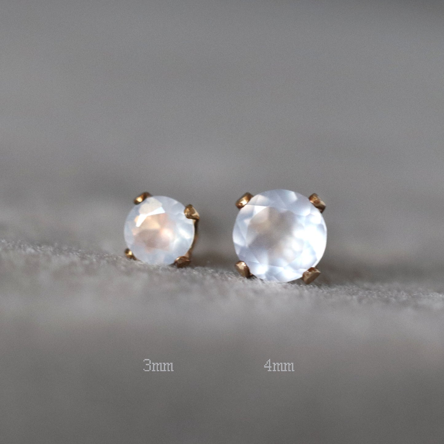 Chalcedony Stud Earrings