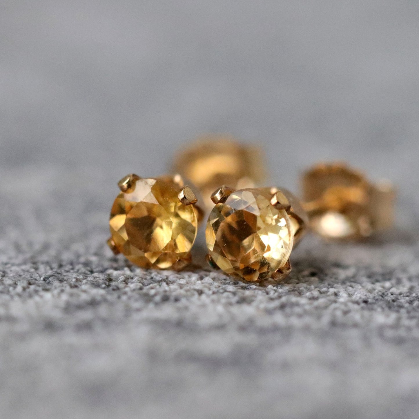 Citrine Stud Earrings