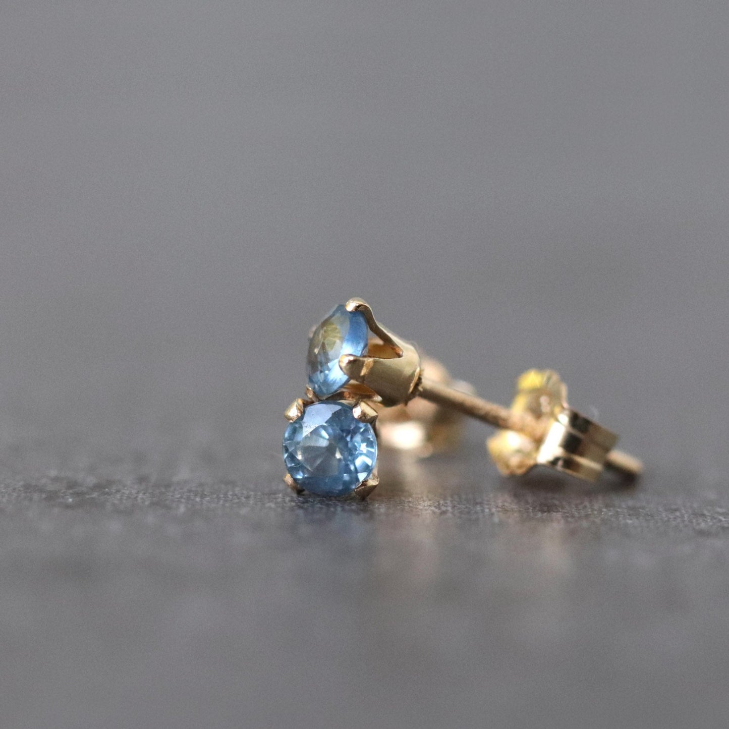 Cornflower Blue Sapphire Stud Earrings