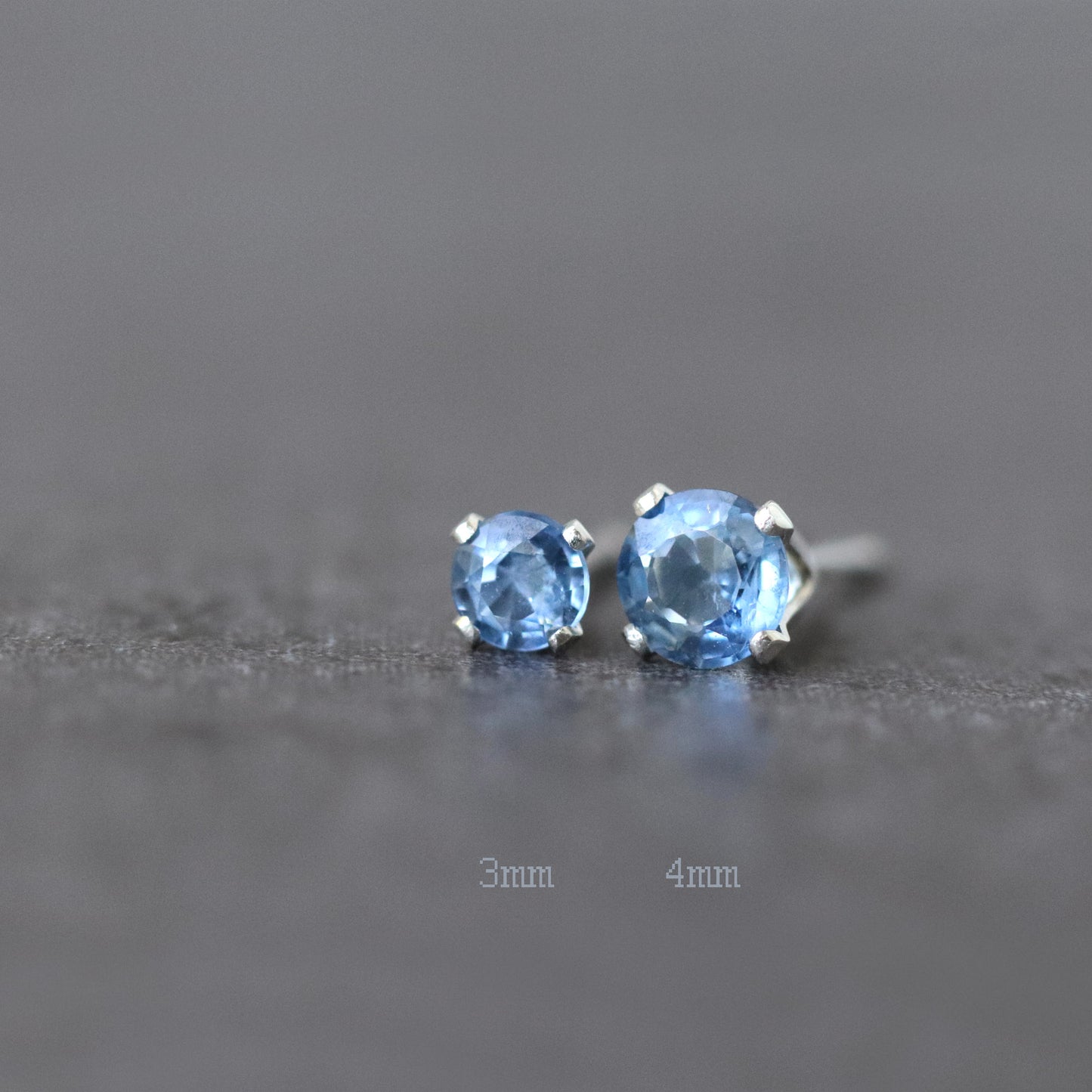 Cornflower Blue Sapphire Stud Earrings