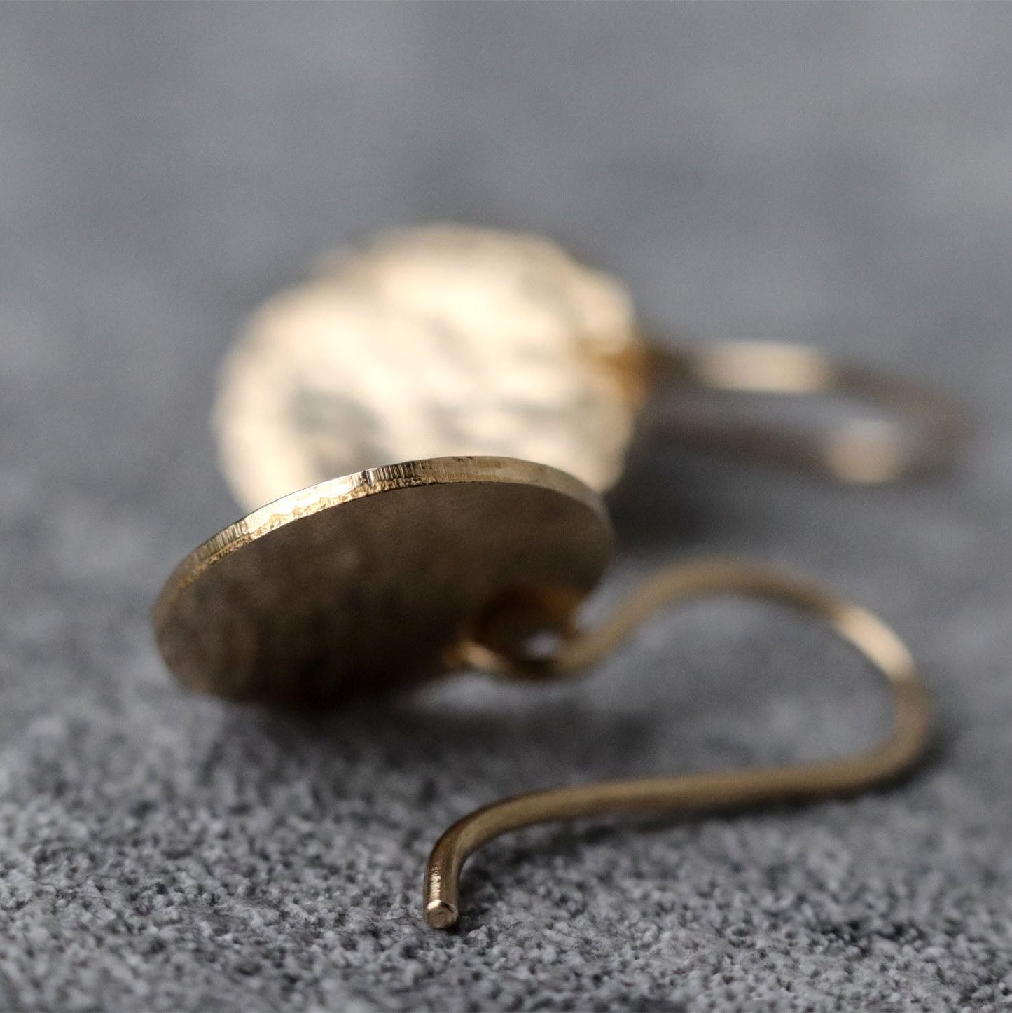 Small Hammered Gold Disc / Coin Earrings