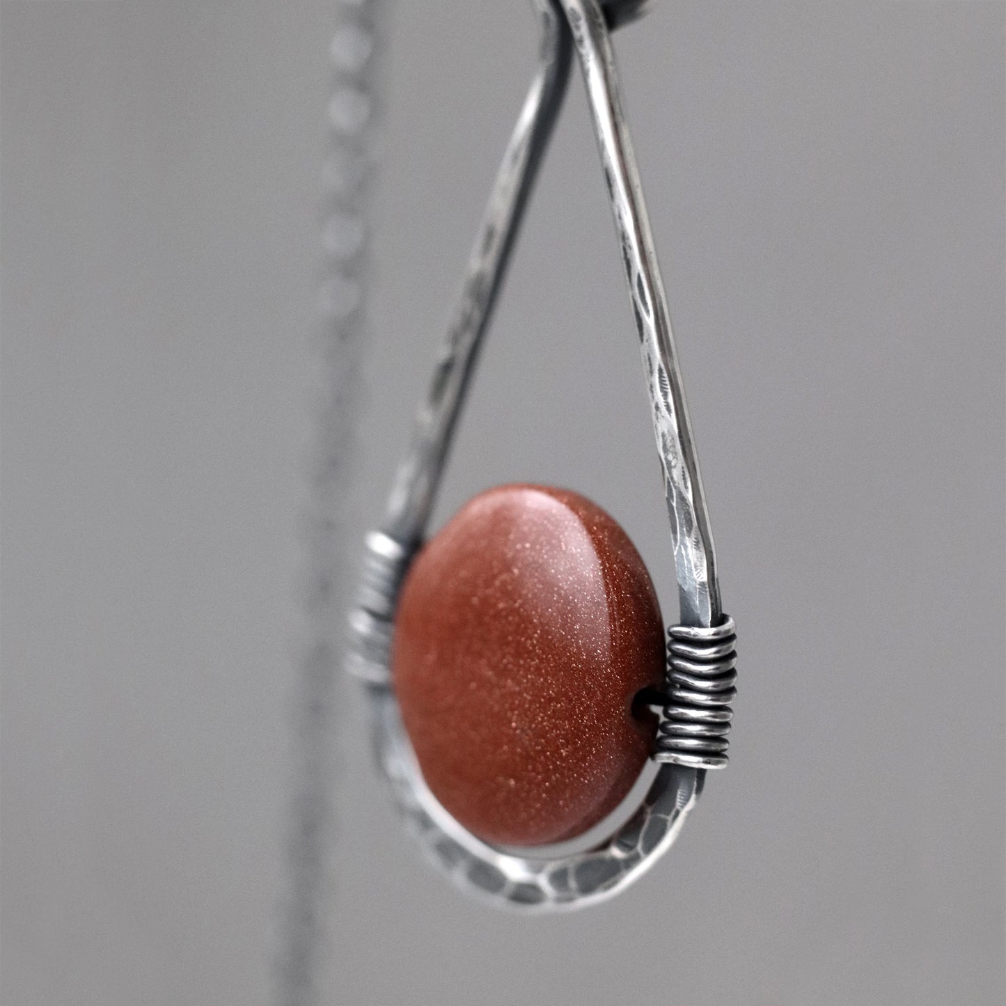 Goldstone Teardrop Pendant Necklace