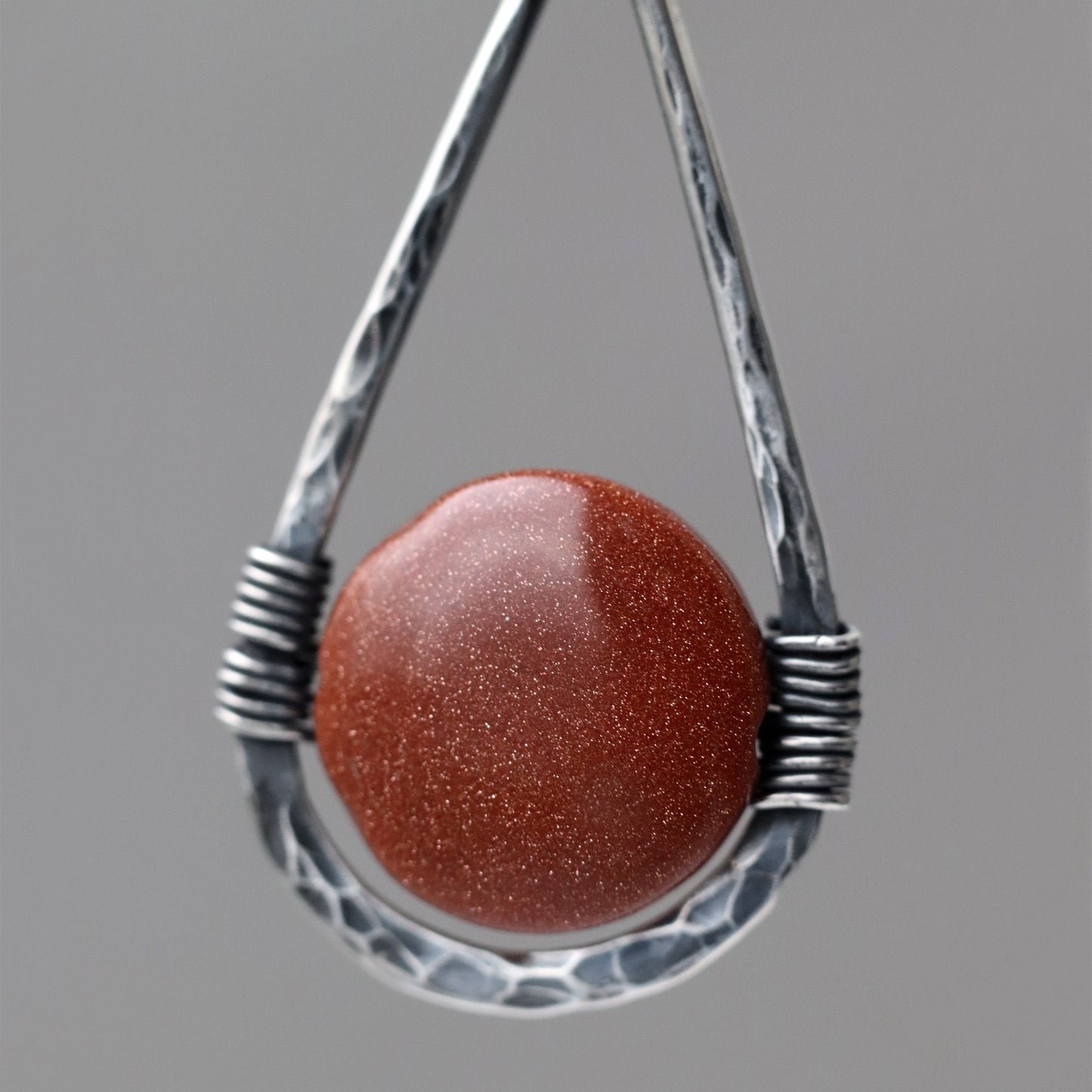 Goldstone Teardrop Pendant Necklace