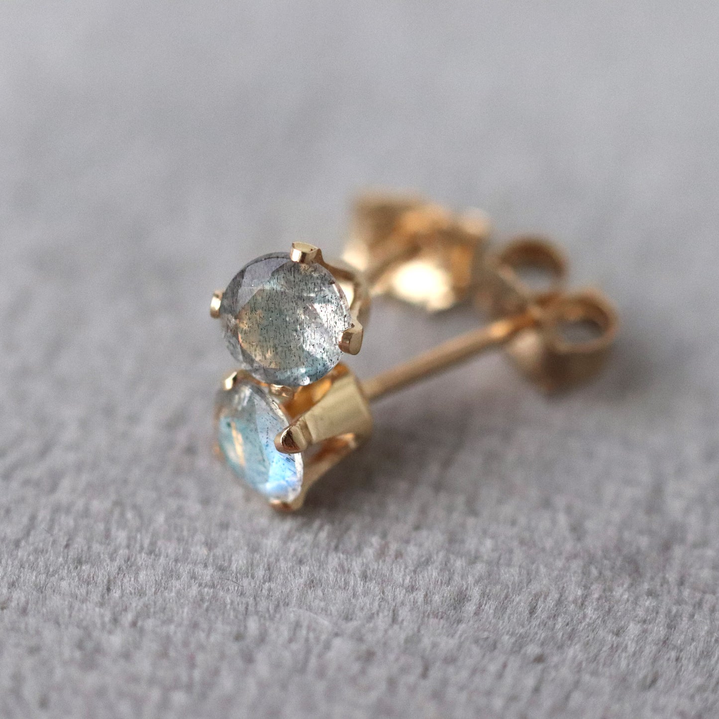 Faceted Labradorite Stud Earrings