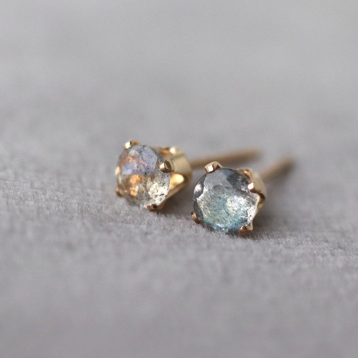 Faceted Labradorite Stud Earrings