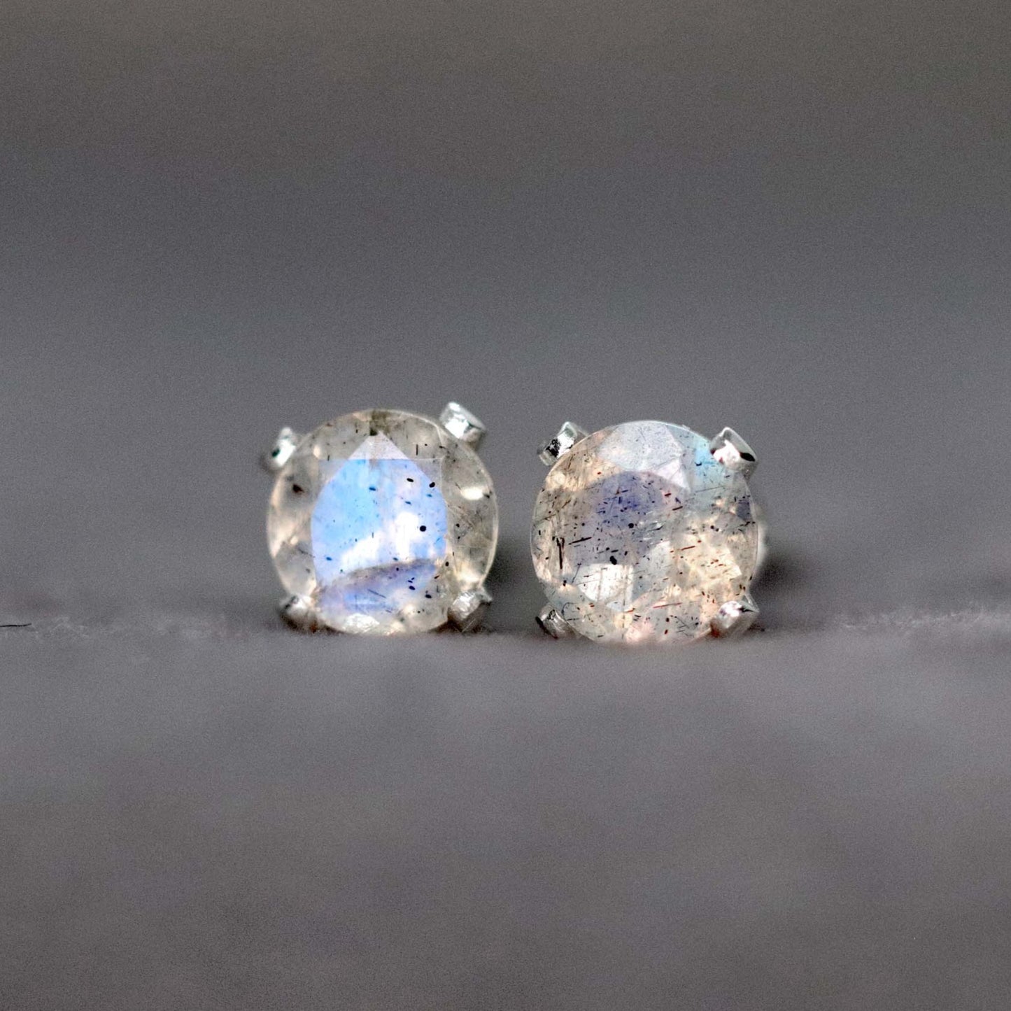 Faceted Labradorite Stud Earrings