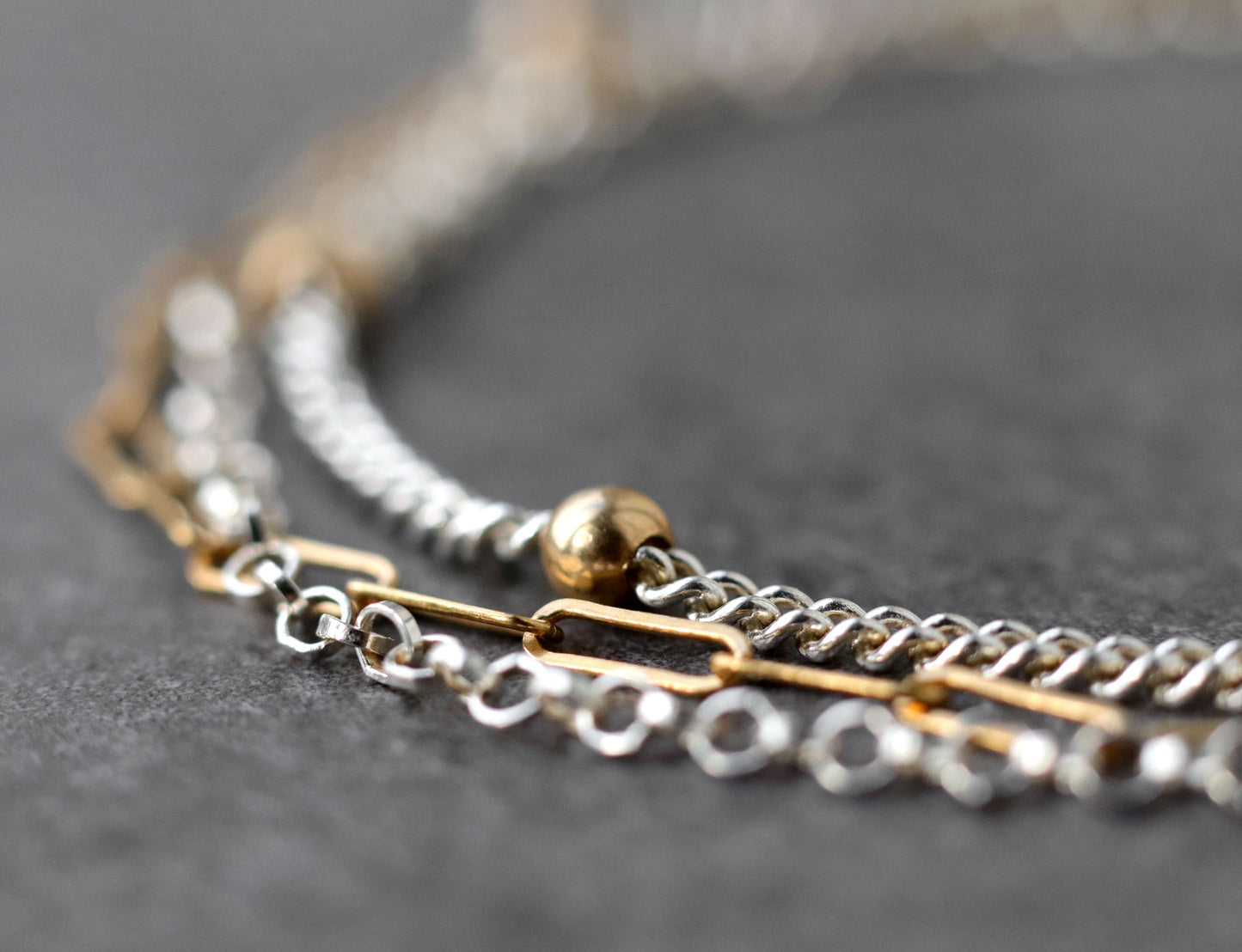 Mixed Metal Chain Bracelet